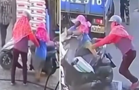 【閲覧注意】おばあちゃん「可愛い孫にスクーターを運転させてあげよ」⇒ トラックに轢かれ孫死亡…
